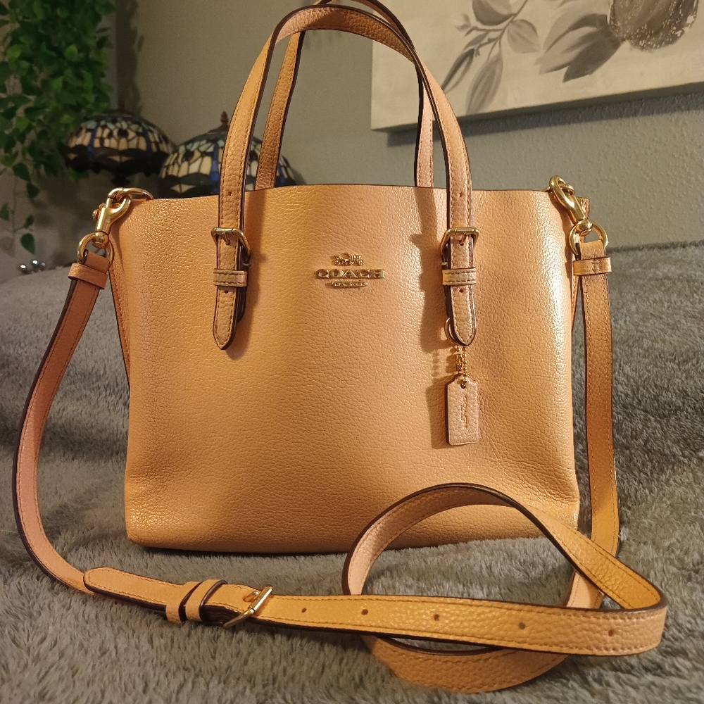 Coach Mollie 25 Tote Bag in Peach/Light Pink - Picture 11 of 11